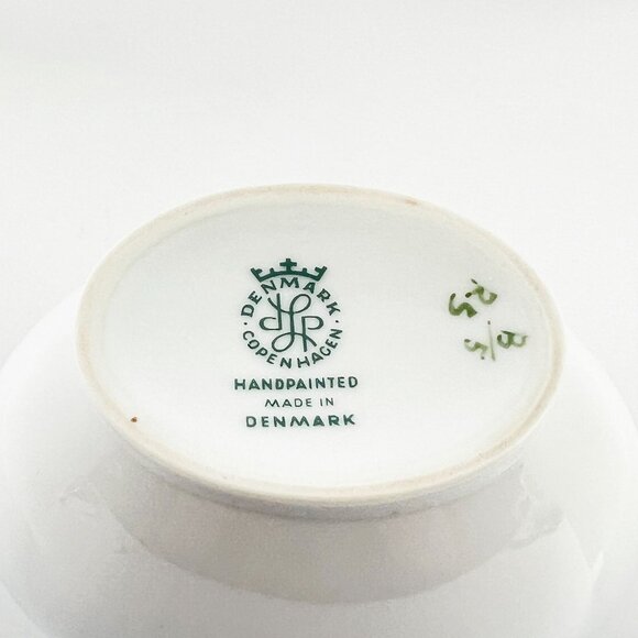 Vintage Lyngby Porcelain Copenhagen Denmark Nautical Fjord Goose Oval Bud Vase - Picture 7 of 7